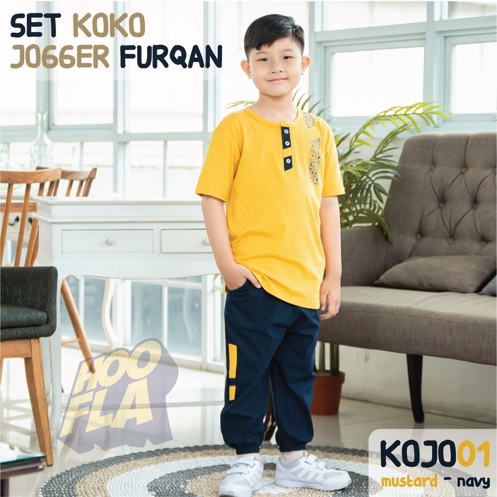 Baju Muslim Setelan Anak Laki Laki Umur 3 4 5 6 7 8 9 10 11 12 Tahun Model Terbaru Koko Joger Furqon