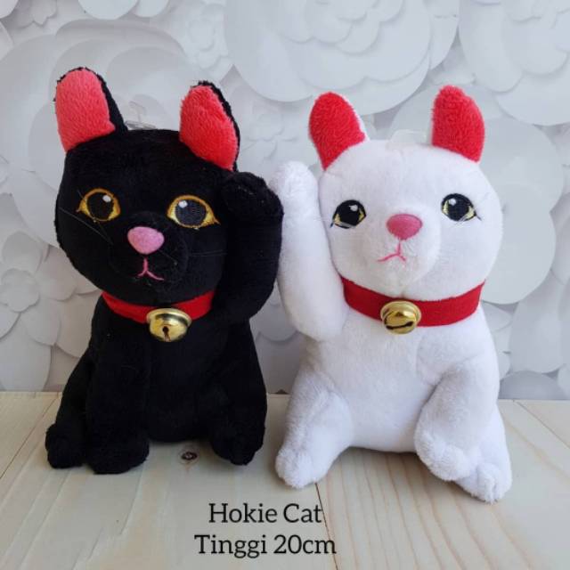 BONEKA KUCING HOKI PUTIH HITAM