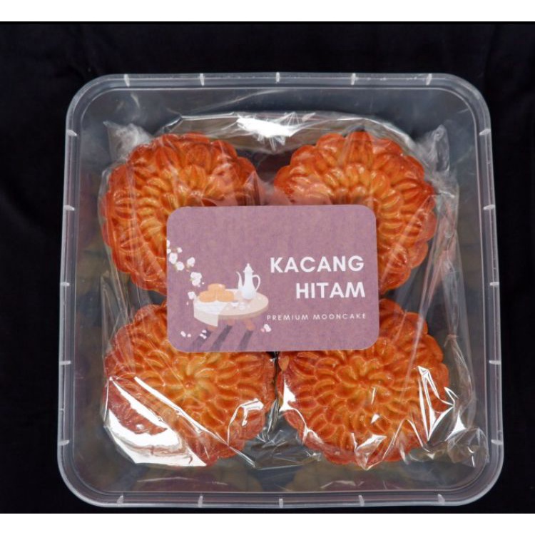 Mooncake Kacang Hitam Isi 4 Jumbo