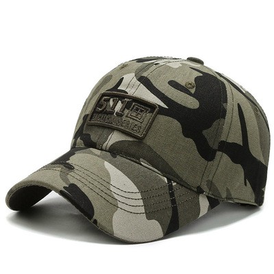 Topi Baseball Motif Bordir Camo Bahan Katun Untuk Unisex / Pria / Wanita 511 &quot;