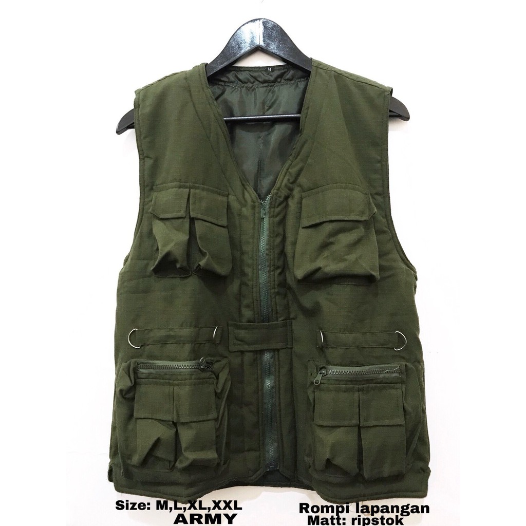 rompi - rompi lapangan - rompi wartawan - rompi tactical - rompi