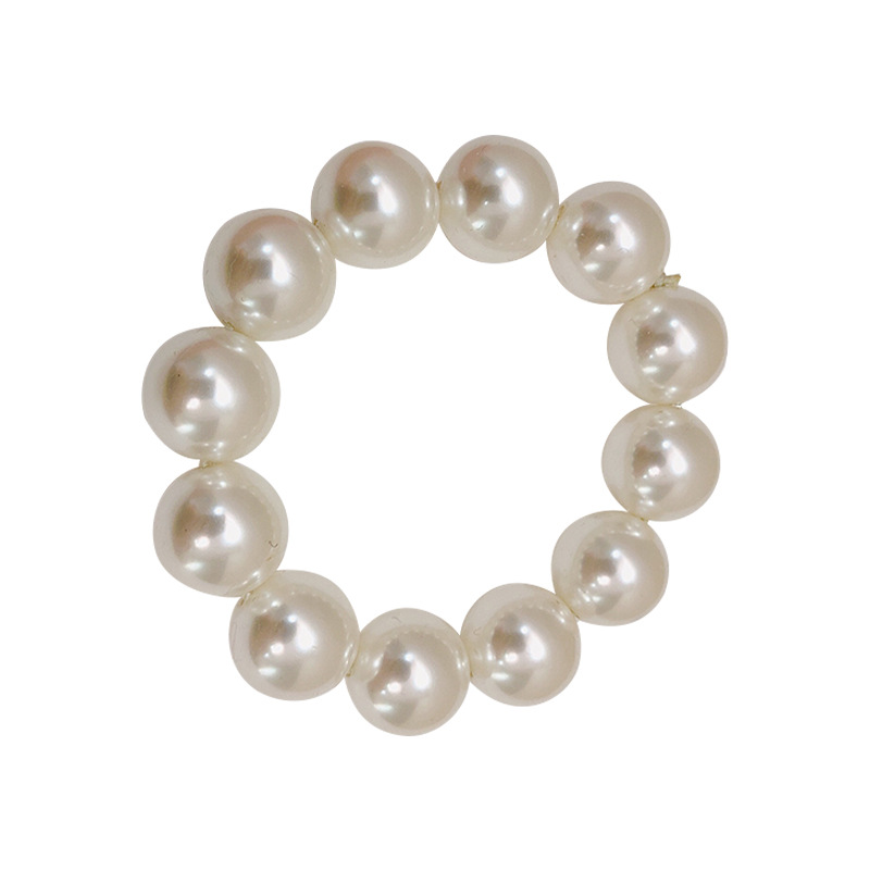 Pearl Head Rope Simple Elastic Rubber Band Hair Tie Bracelet Korea Ponytail Hair Rope