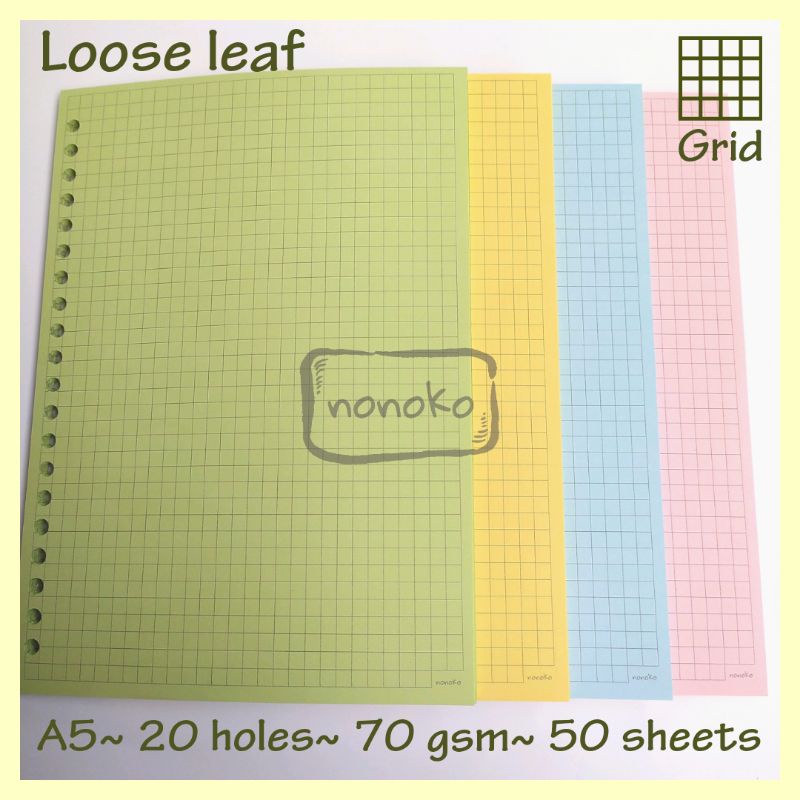 

loose leaf warna A5/plain/line/dot/grid