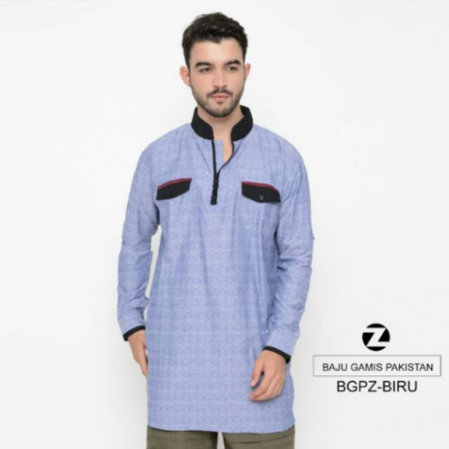 Baju Gamis Casual Zayidan - Biru