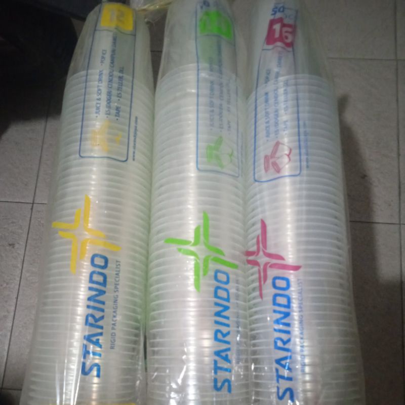 Gelas Plastik 10oz, 14oz, 16oz / Starindo tebal
