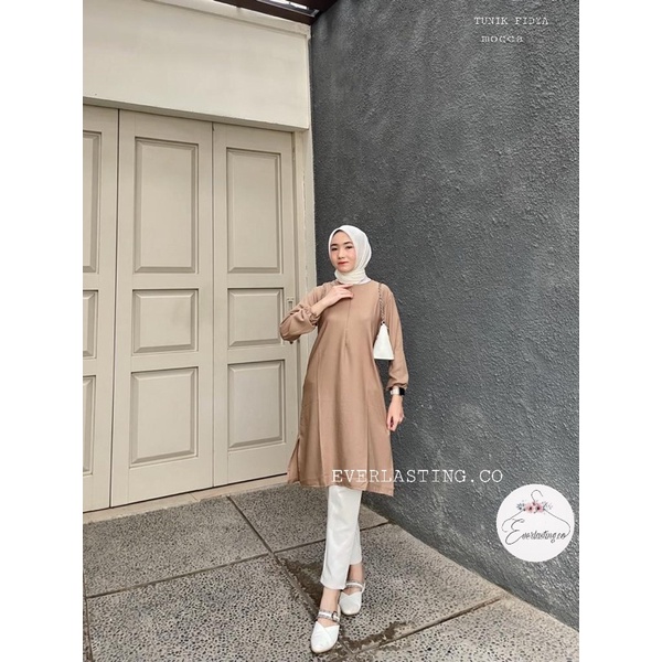 TUNIK FIDYA/TUNIK WANITA/ATASAN WANITA/BAHAN SHAKILA IMPORT