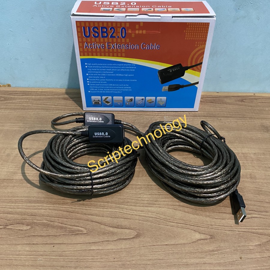 Kabel USB 2.0 Extension Active 20M Perpanjangan USB 20 Meter Aktif XBT