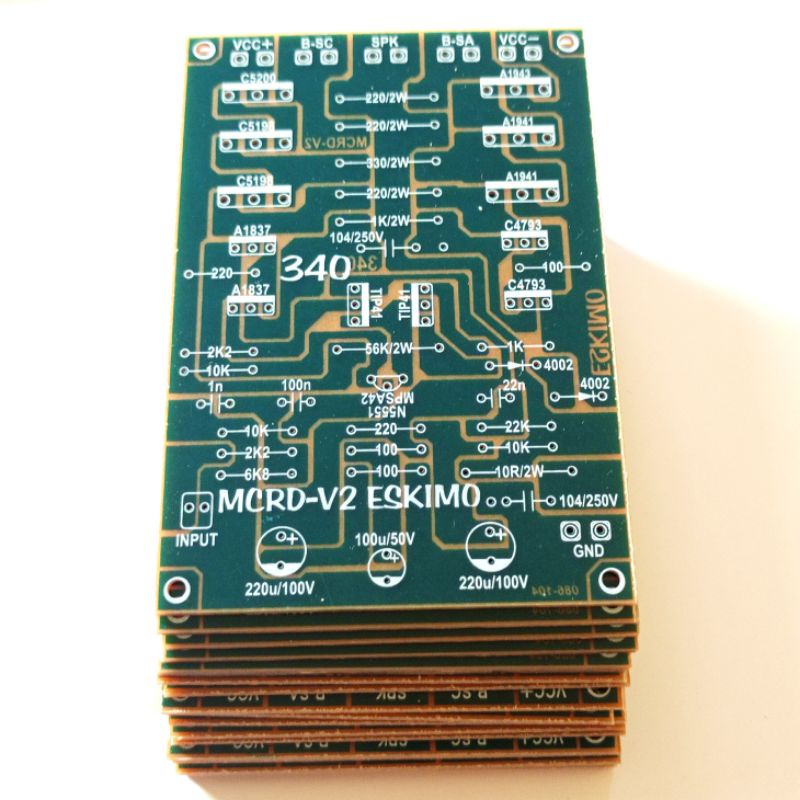 PCB Driver Power Amplifier Mono MCRD V2 Eskimo Type 340 Low Sub
