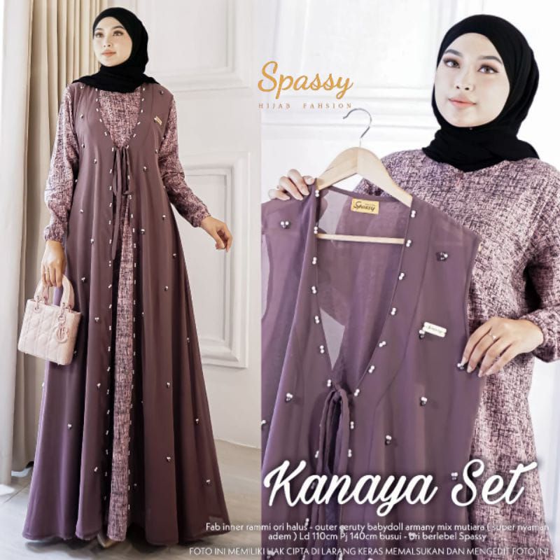 Gamis Lina Dress Gamis Busuy Gamis Ceruty Babydoll Gamis Full Furing Gamis Dewasa Gamis Ori Fajar Cl