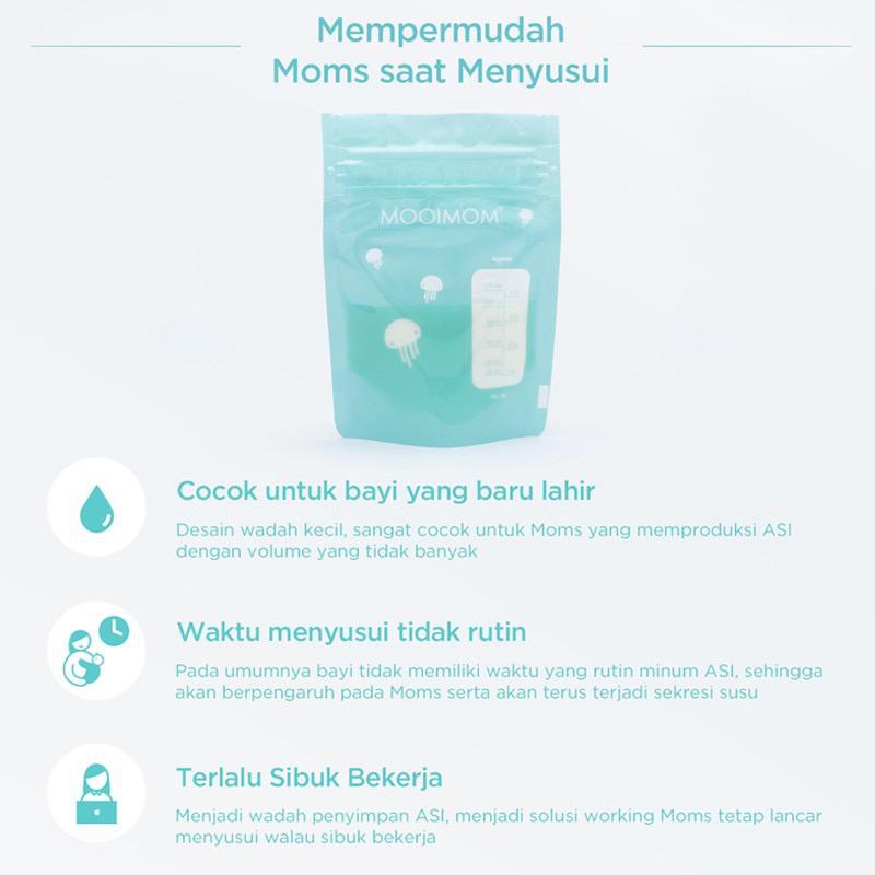 Mooimom KANTONG ASI MOOIMOM Breastmilk Storage Bags 120ml - 1 packs isi 30pcs