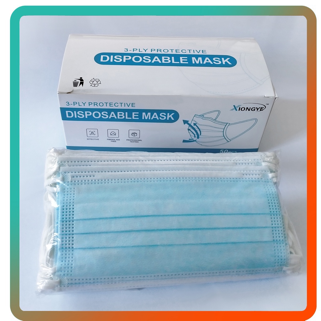 Masker 3PLY isi 50pcs Masker DISPOSABLE Face Mask 3PLY DISPOSABLE FACE MASK