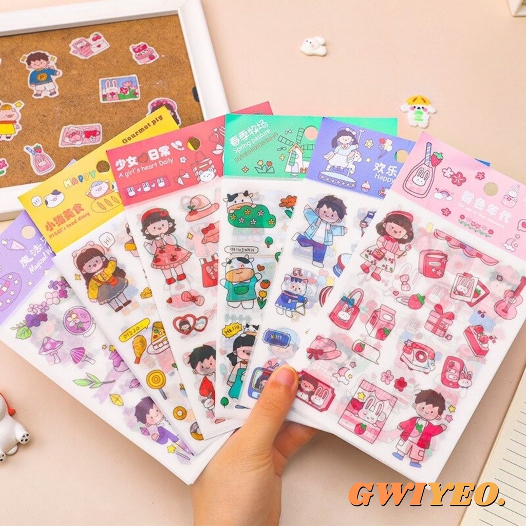 

Isi 4 Lembar Daily Life Essential Sticker Journal Stiker Scrapbook