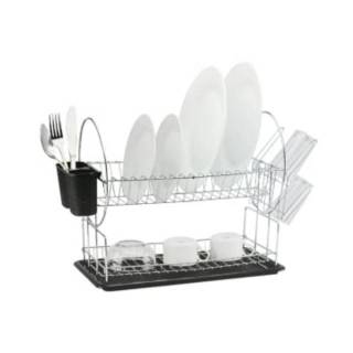 Dish Rack 2 Tier Informa  Stainless Steel Rak  Piring  