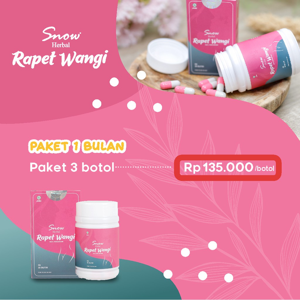 Rapet Wangi Snow Herbal 100% Bahan Alami Aslii