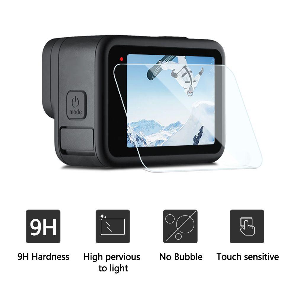 POPULAR Populer Tempered Glass Klasik Sport Aksesoris Kamera Film Pelindung Untuk GoPro Hero10Hitam