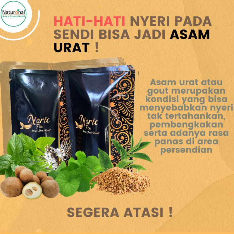 

Teh herbal Noric untuk asam urat dan nyeri sendi