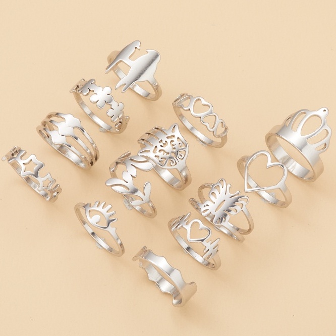 Cincin Bahan stainless steel Desain daisy Untuk Pria Dan Wanita