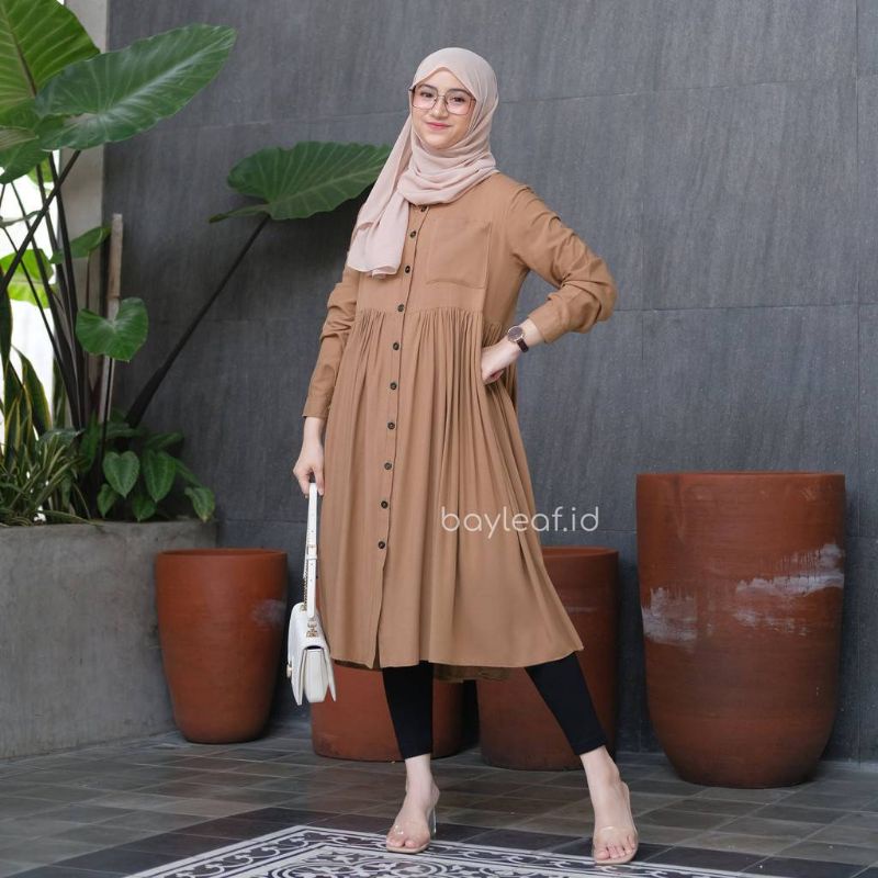 Pratiwi Tunik/long tunik wanita terbaru/fashion hijab wanita terlaris/dress remaja terkini/ootd hija