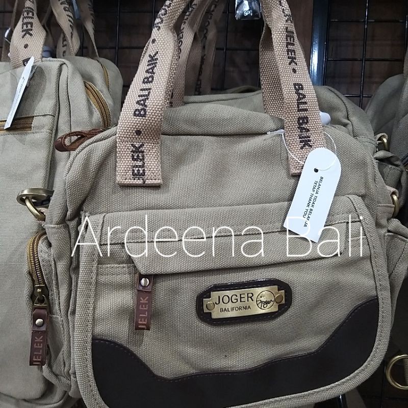 Tas Jinjing Canvas Joger Bali Asli (Ada Tali Panjang)