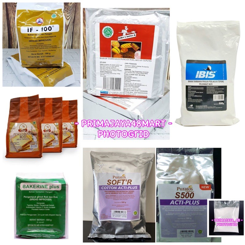 

REPACK: 50G - BREAD IMPROVER/Pelembut/Pengempuk Roti (BAKER’S BONUS,BAKERINE PLUS,IF100,PURATOS,SAF)