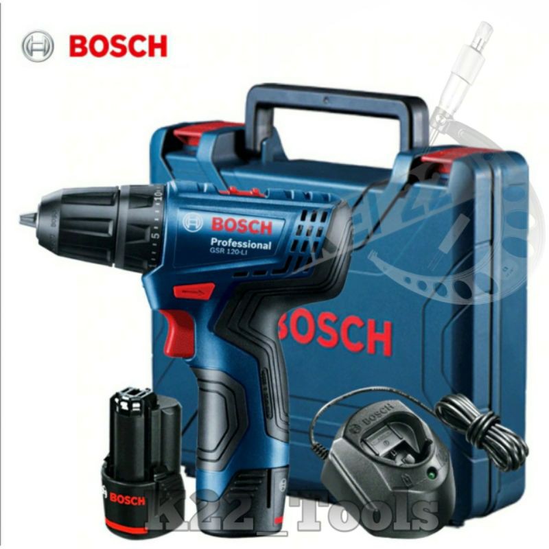 MESIN BOR BATERAI CORDLESS BOSCH GSR 120- LI / BOR CORDLESS BOSCH GSR 120-LI 12 V