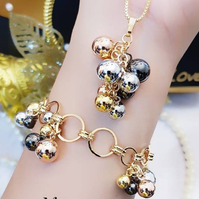 Xuping Kalung gelang lapis emas 24k 0214