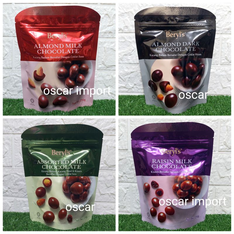 

Beryl's Chocolate 250g Coklat Almond / Raisin Cokelat Import Malaysia Enak beryls