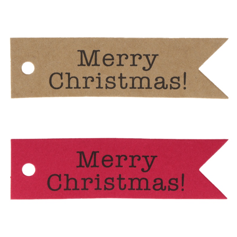 SIY  1 Set Merry Christmas Hang Tags Kraft Paper Drop DIY Clothes Gifts Package Label