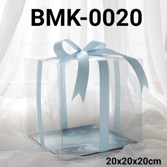 

BMK-0020 KOTAK KUE DUS KUE GLASS MIKA CAKE BOX 20CM 20X20X20CM HEMAT