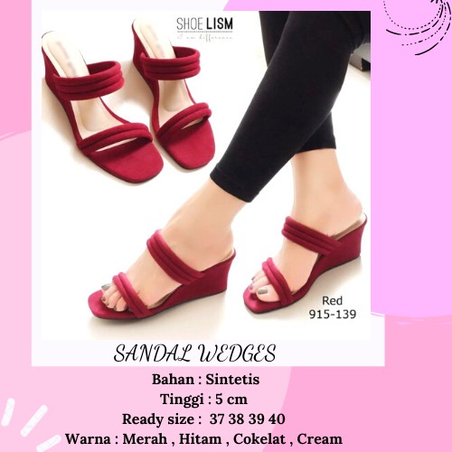 WEDGES SANDAL TRISTYLE WANITA PLATFORM by Axeline BEST SELLER KOREA