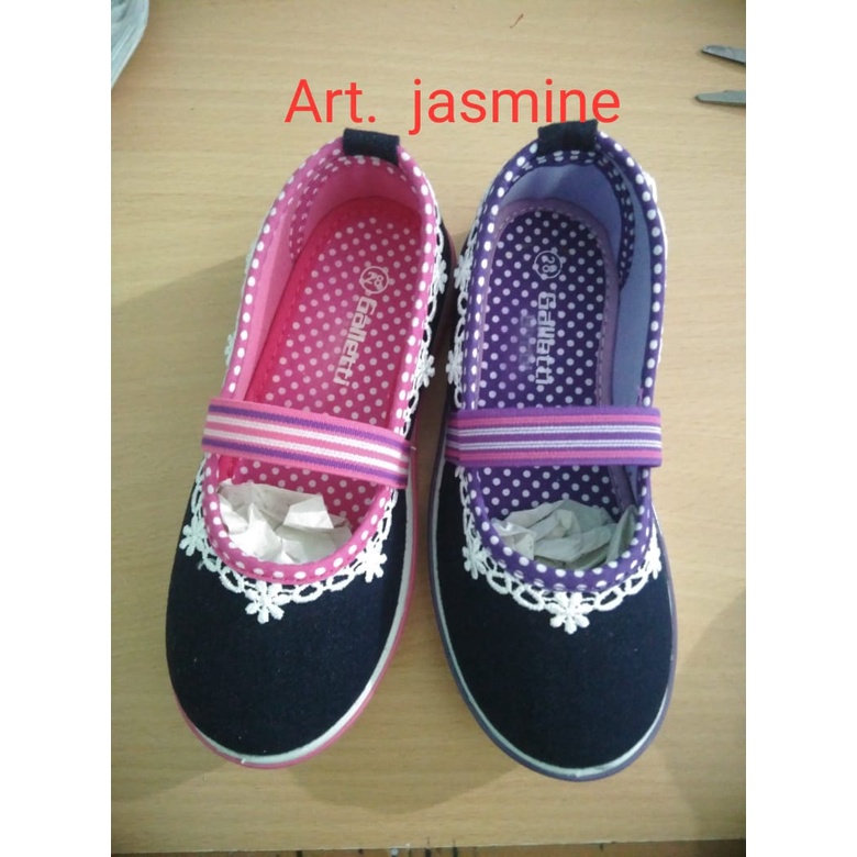 GALETTI JASMINE SIZE 22-29 SEPATU SEKOLAH HITAM SEPATU ANAK PEREMPUAN SLIP ON SEPATU CANTIK