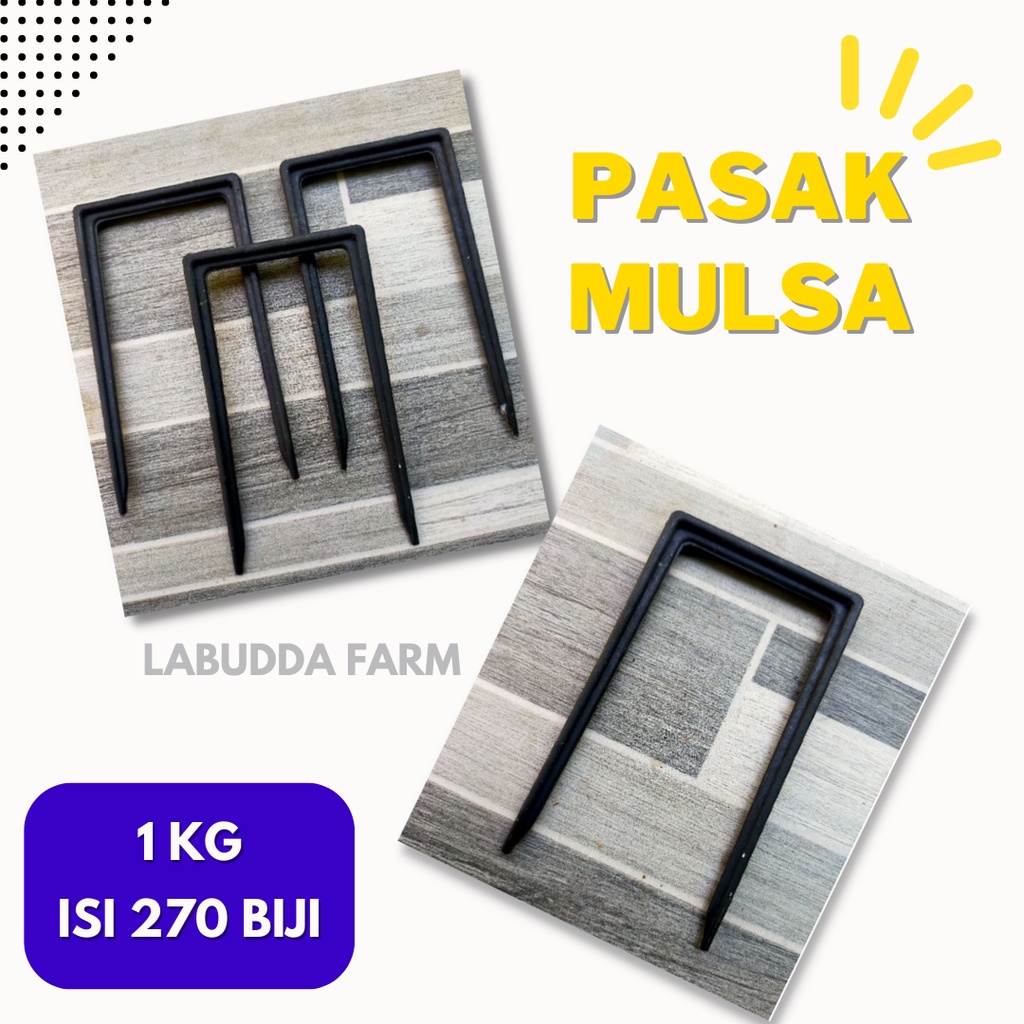 Penjepit Mulsa 1kg +- 270 biji Pasak Mulsa bisa pakai berkali2 jepit mulsa Tusuk Mulsa Awet - Penjep