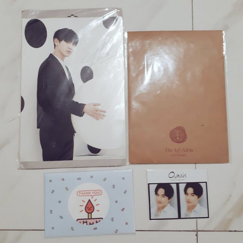 exo goods elyxion letter set o2asis filmset baekhyun chanyeol suho a4 poster birthday card