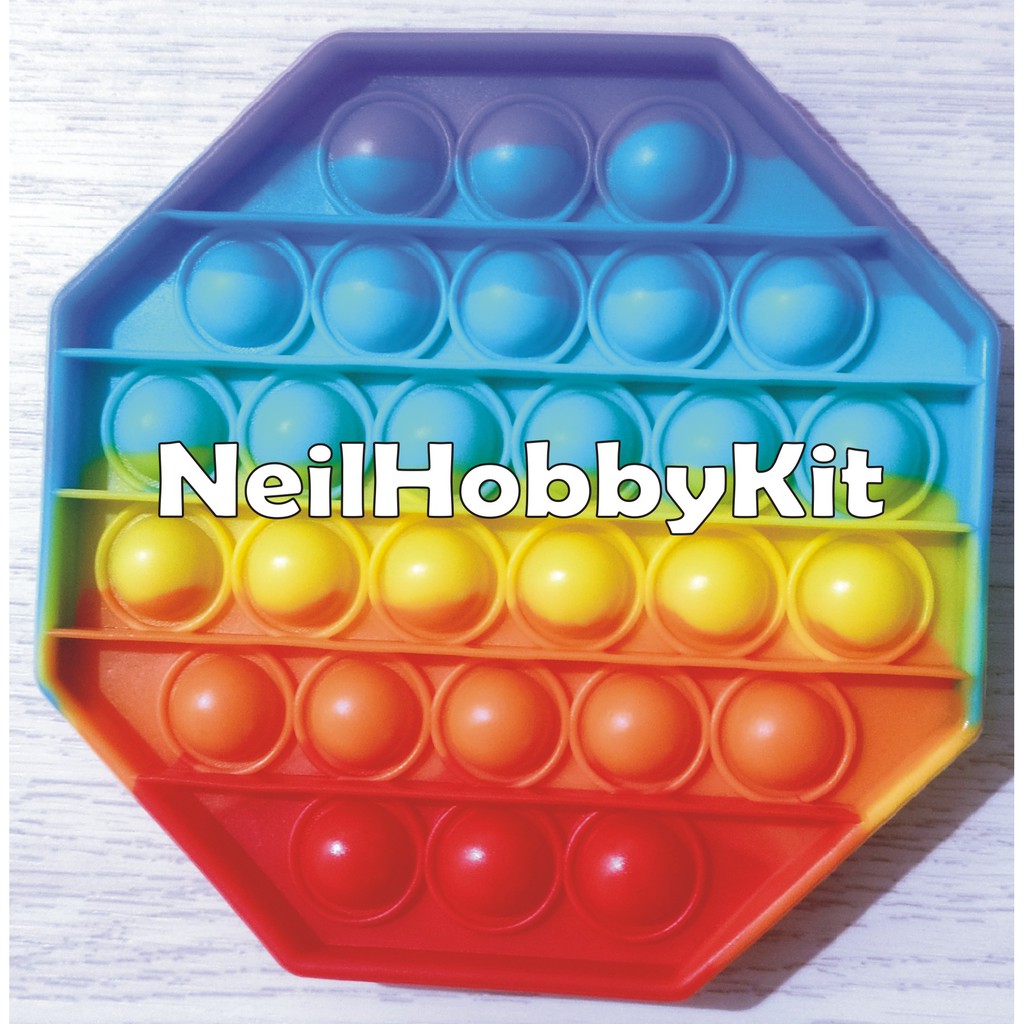 Pop it / POPIT / Mainan Edukasi / Mainan Murah / Fidget toy / fidget push Rainbow-1