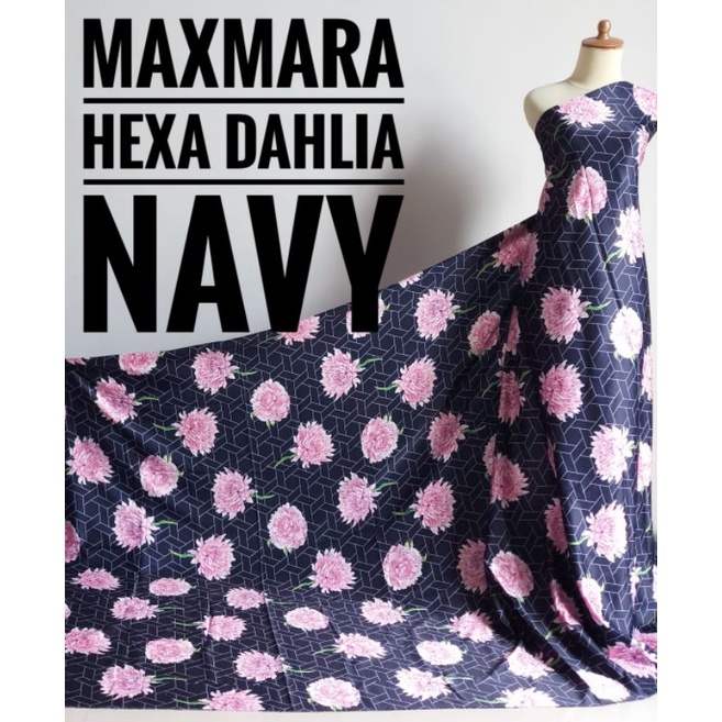 LAST STOCK Kain Meteran Maxmara Hexa Dahlia Navy