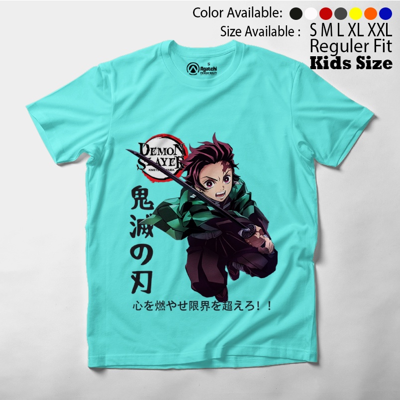 Tanjiro Kamado - Demon Slayer Kimetsu No Yaiba - Anime , Baju Anak / Kaos Atasan Anak / Kaos Distro Anak / Kids T Shirt