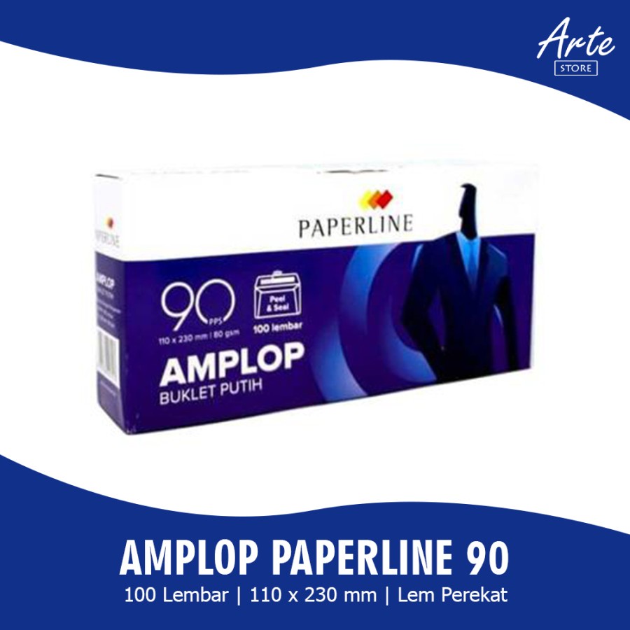 Amplop Paperline 90 PPS Putih Polos Panjang