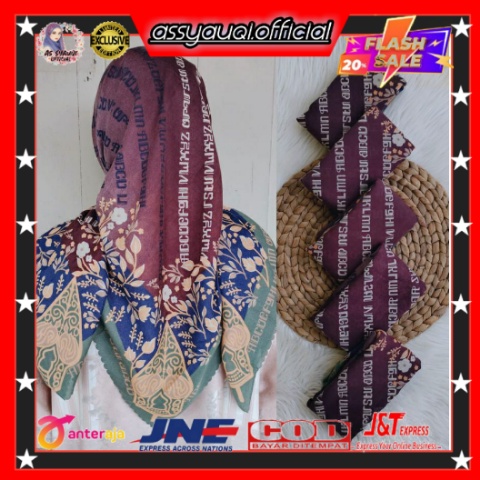 MOTIF KOREA/JILBAB MOTIF KOREA/HIJAB AKSARA/VOAL AKSARA/HIJAB AKSARA JAWA