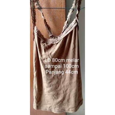 Tank Top Dewasa Tank Top Remaja Polos Coklat Tua/TankTop Cewek Bekas Murah Preloved/Bekas Second Mur