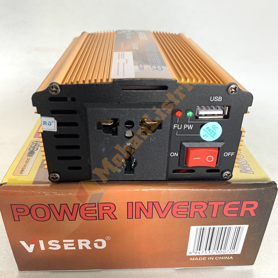 POWER INVERTER VISERO 500 WATT 500W DC 12V to 220V PENGUBAH ARUS