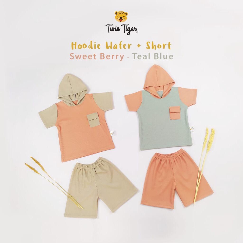 TWIN TIGER HOODIE WAFER PLUS SHORT SETELAN HOODIE KANTONG ANAK / LALA RUFFLE SET SETELAN RUFFLE