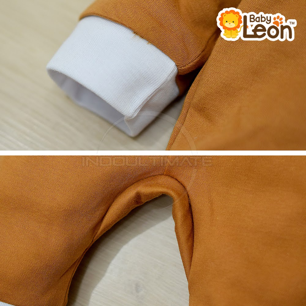 BABY LEON Sleepsuit Bayi kaki Buka (0-12 Bulan) Jumpsuit Bayi Jumper Bayi Perempuan Baju Tidur Bayi Anak Piyama Bayi Setelan Baju Bayi Lengan Panjang Laki Laki Perempuan Cewek Cowok Murah BC-073 Jumsuit