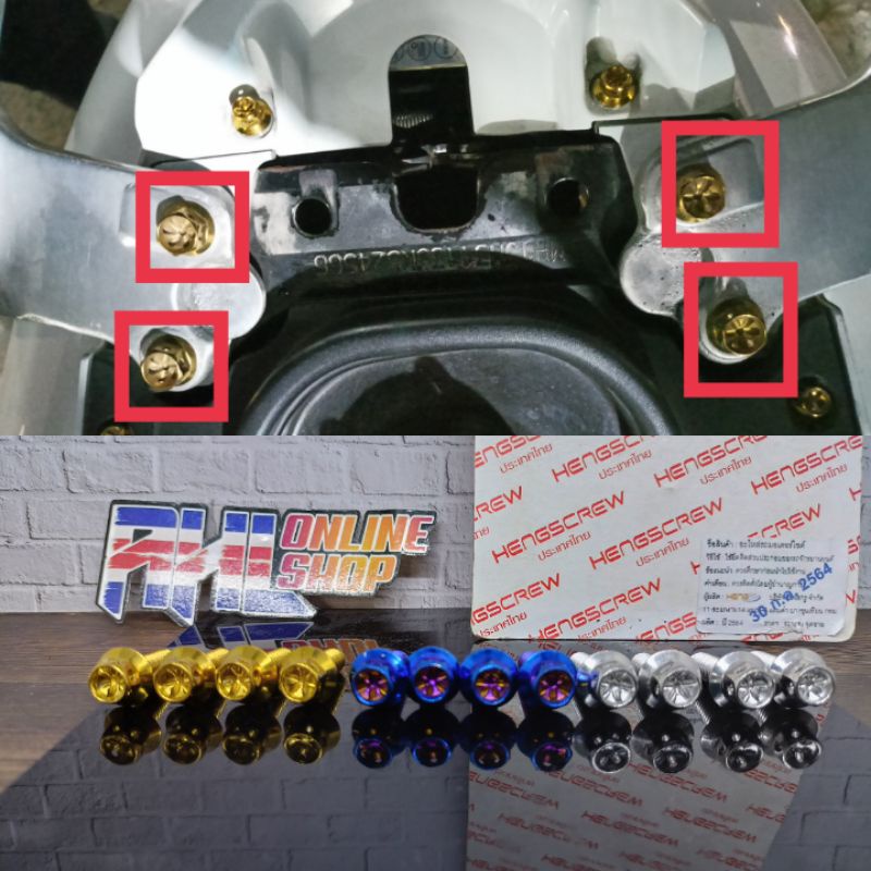 baut probolt behel belakang beat scoopy genio all series stainless original heng thailand