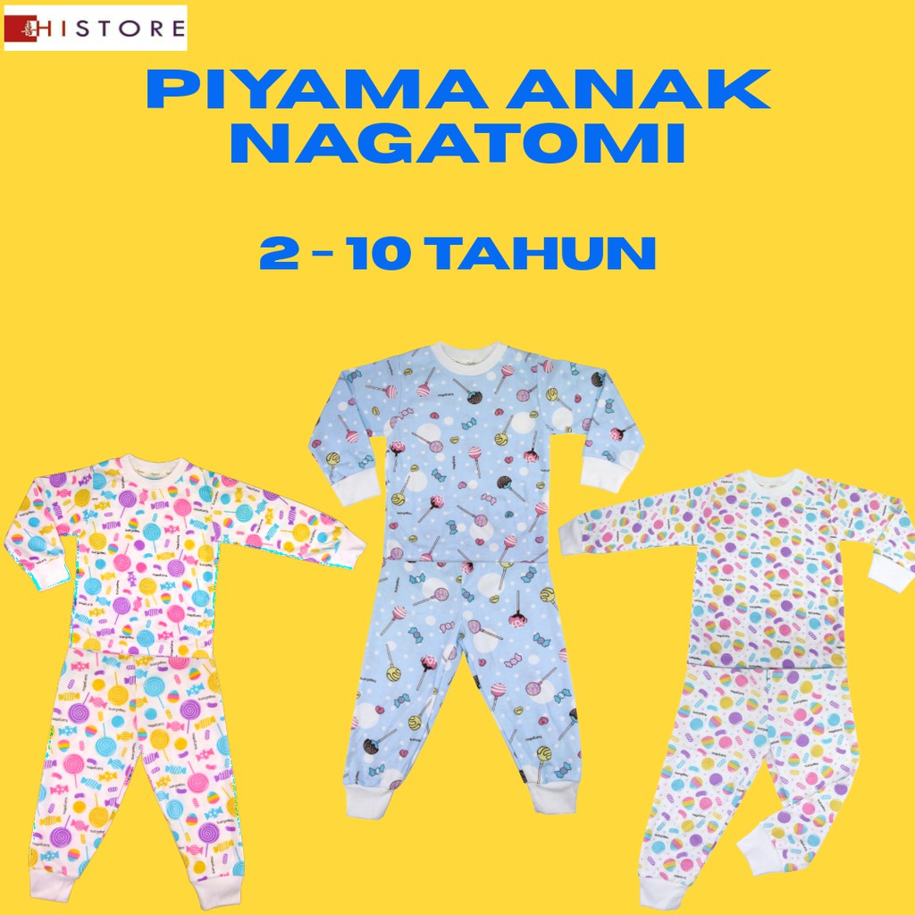 [HI]PIYAMA SLEEPING WEAR NAGATOMI BAHAN KATUN DOUBLE PREMIUM ANTI ALERGI