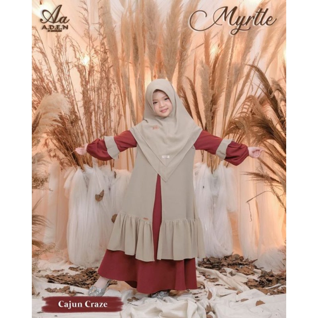 Gamis anak myrtle by aden ori /gamis anak aden / dress kid aden