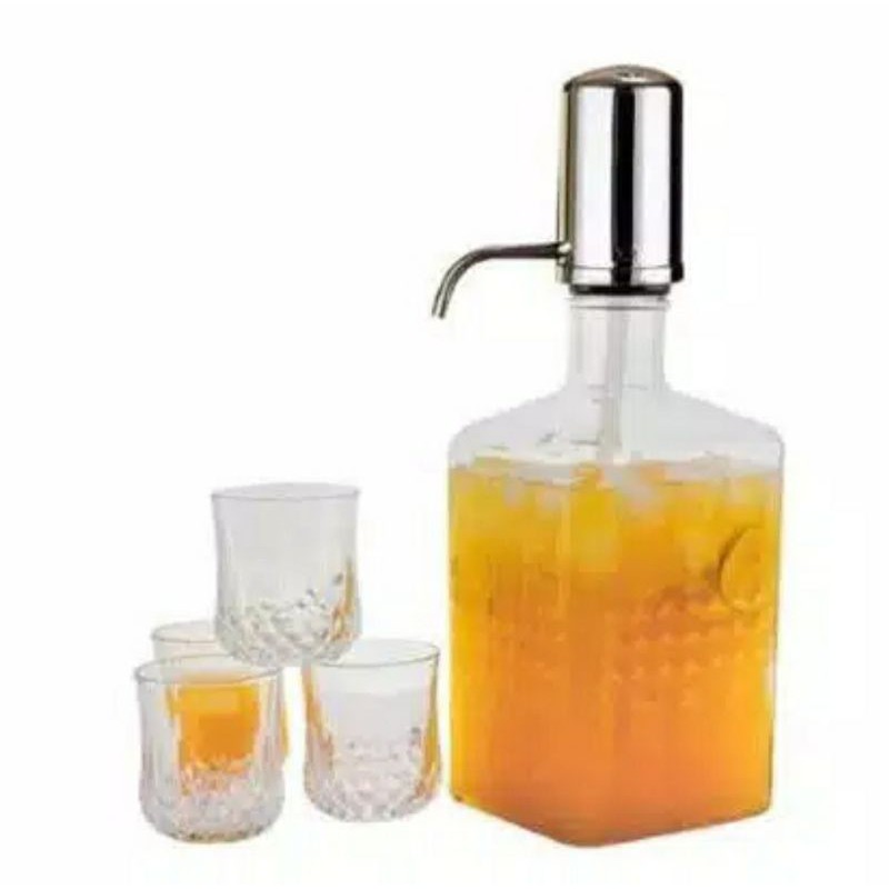 Krishome Set 5 Pcs Dispenser Minum &amp; Gelas