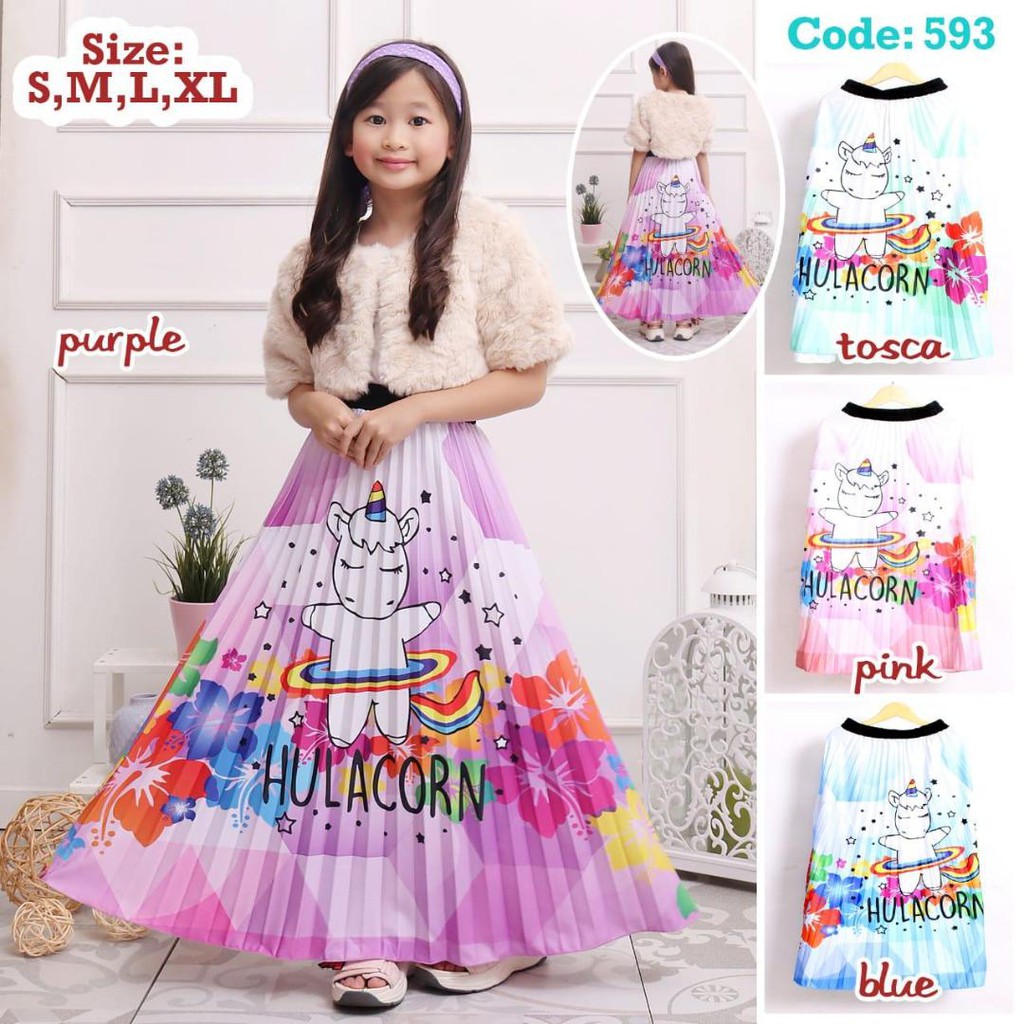 RR - ROK ANAK MURAH PRINTING PLISKET KARAKTER GAMBAR MOTIF WARNA LUCU
