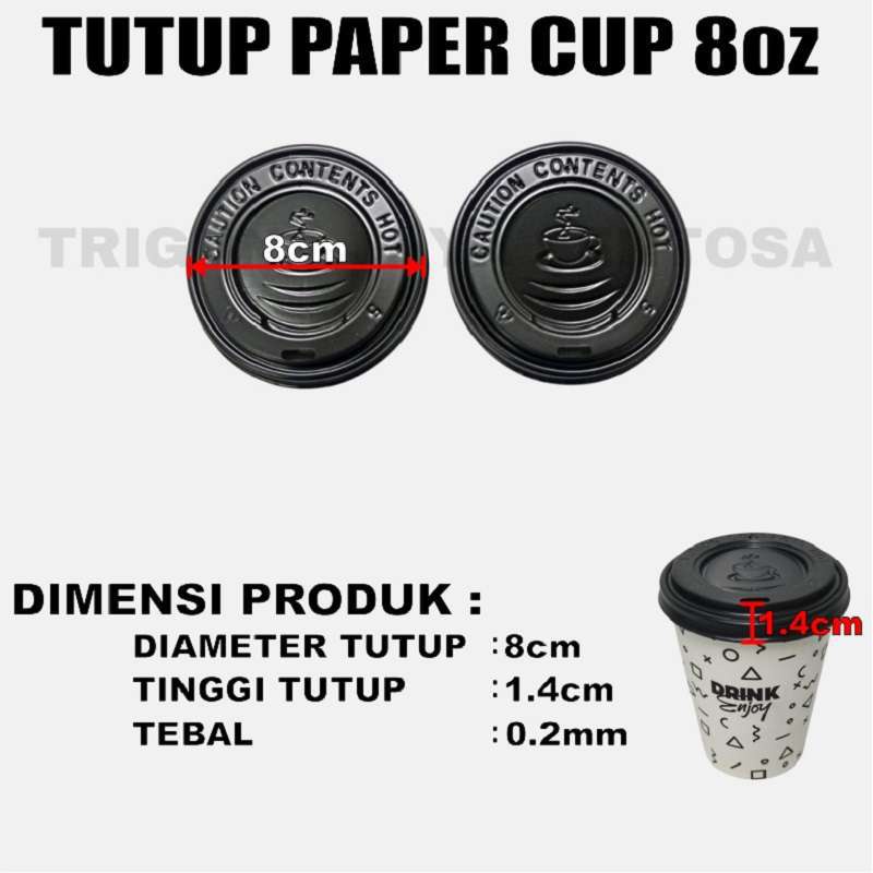 Tutup paper cup 8 oz Dus hny lid gelas kertas kopi 8oz tahan panas 240ml Coffee Semua Jasa Kirim