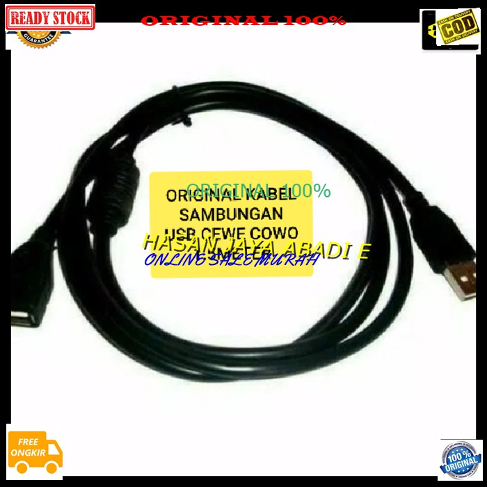 G293 Kabel 1,5 METER usb cable komputer laptop computer extension konektor splitter audio sambungan cewe cowo Jek jack penyambung converter female male original