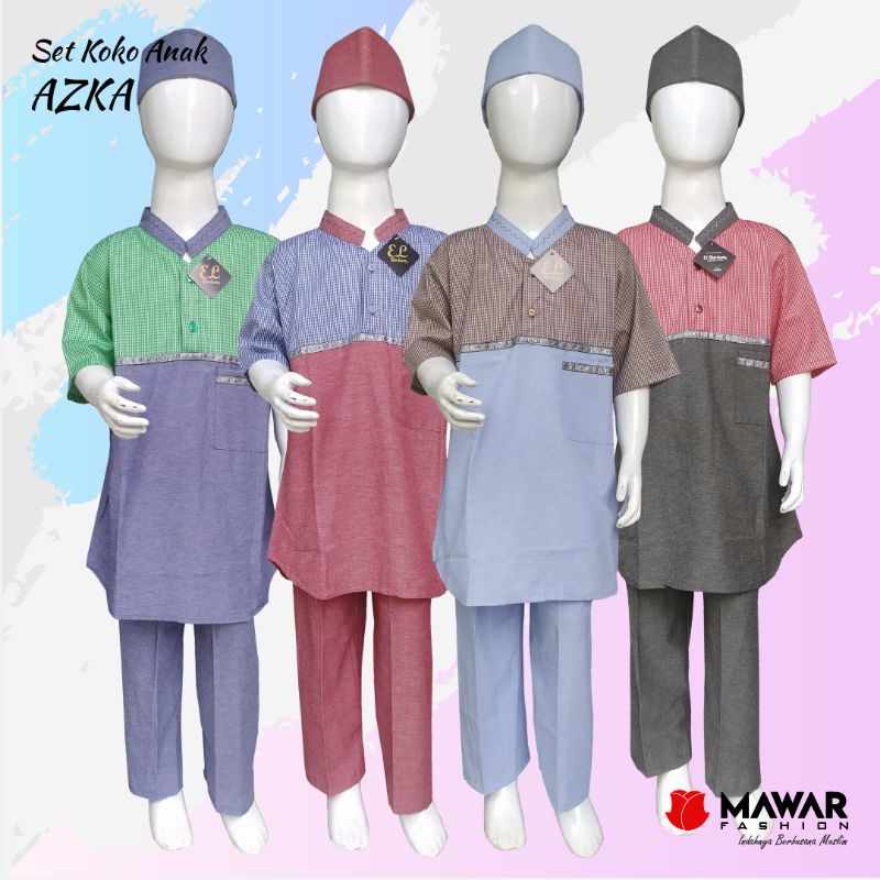 Koko Pakistan Anak Kotak-Kotak/ Koko Anak Azka